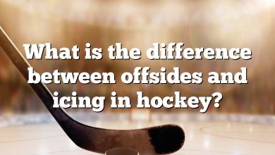 What is the difference between offsides and icing in hockey?