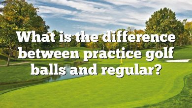 What is the difference between practice golf balls and regular?