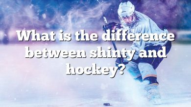 What is the difference between shinty and hockey?