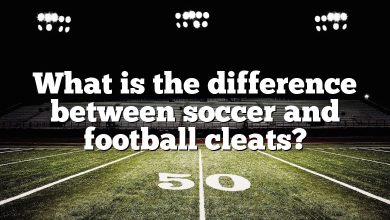 What is the difference between soccer and football cleats?