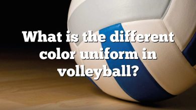 What is the different color uniform in volleyball?