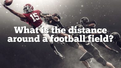 What is the distance around a football field?