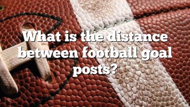 What is the distance between football goal posts?