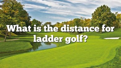 What is the distance for ladder golf?