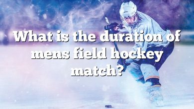 What is the duration of mens field hockey match?