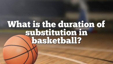 What is the duration of substitution in basketball?