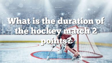 What is the duration of the hockey match 2 points?