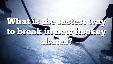 What is the fastest way to break in new hockey skates?