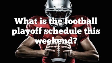 What is the football playoff schedule this weekend?