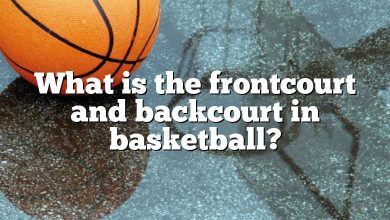 What is the frontcourt and backcourt in basketball?