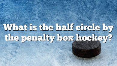 What is the half circle by the penalty box hockey?