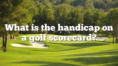 What is the handicap on a golf scorecard?