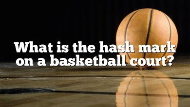 What is the hash mark on a basketball court?