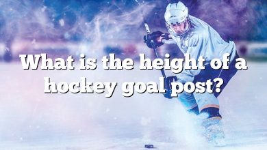 What is the height of a hockey goal post?