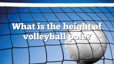 What is the height of volleyball pole?