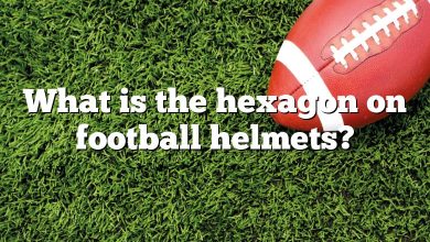 What is the hexagon on football helmets?