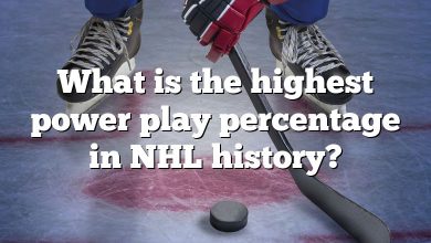 What is the highest power play percentage in NHL history?