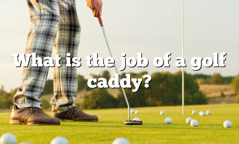 What is the job of a golf caddy?