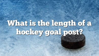 What is the length of a hockey goal post?