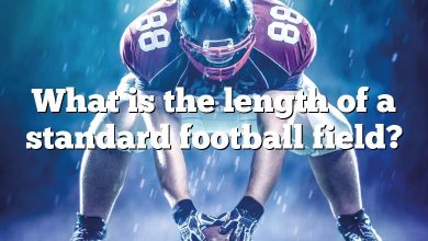 What is the length of a standard football field?