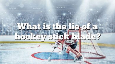 What is the lie of a hockey stick blade?