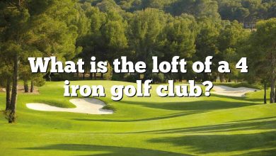 What is the loft of a 4 iron golf club?