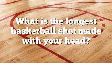 What is the longest basketball shot made with your head?