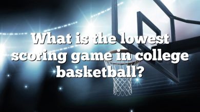 What is the lowest scoring game in college basketball?