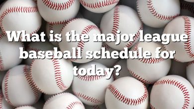 What is the major league baseball schedule for today?