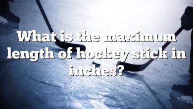 What is the maximum length of hockey stick in inches?