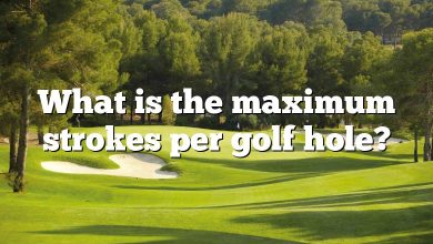 What is the maximum strokes per golf hole?