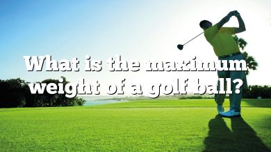 What is the maximum weight of a golf ball?