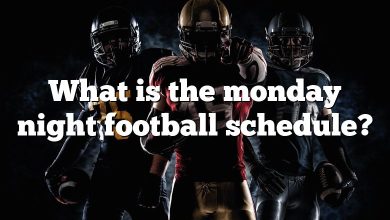 What is the monday night football schedule?