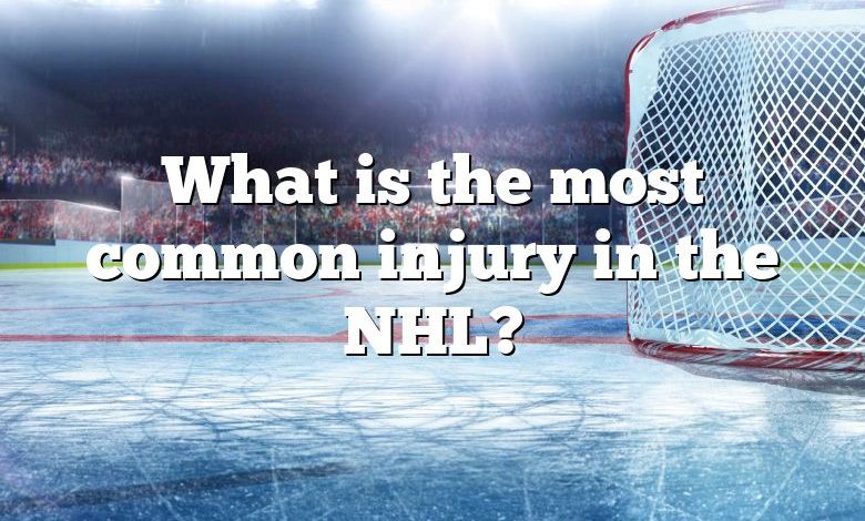 What is the most common injury in the NHL?
