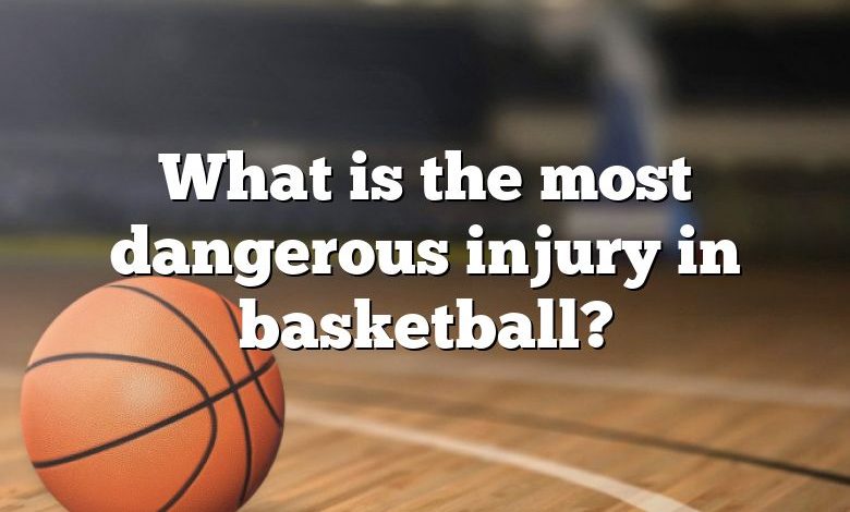 What is the most dangerous injury in basketball?