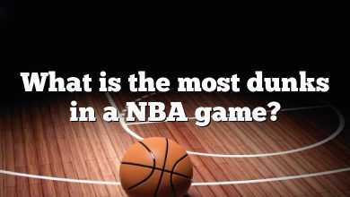 What is the most dunks in a NBA game?