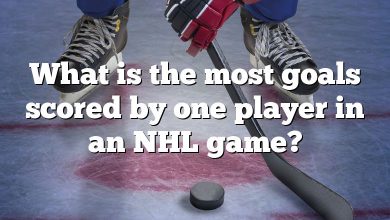 What is the most goals scored by one player in an NHL game?