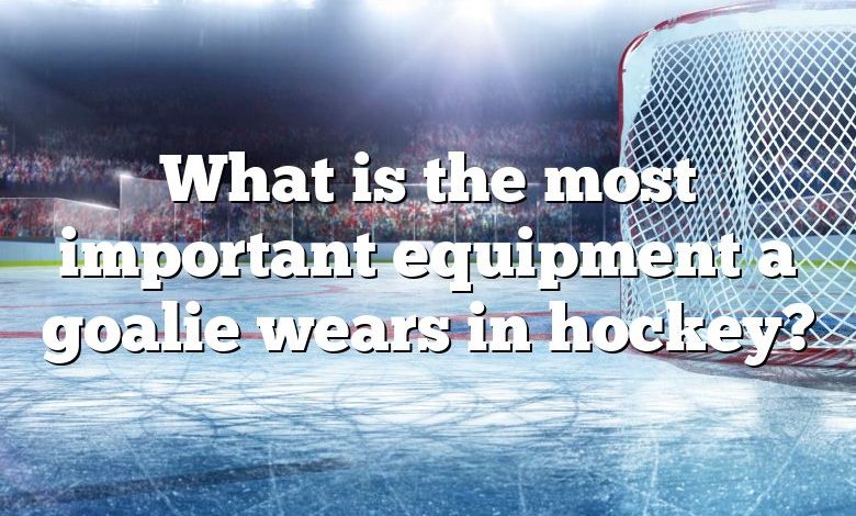 What is the most important equipment a goalie wears in hockey?