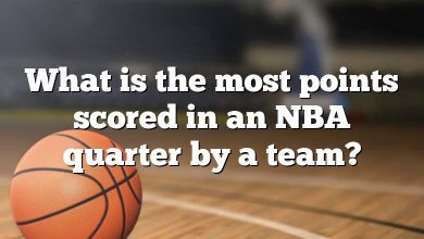 What is the most points scored in an NBA quarter by a team?