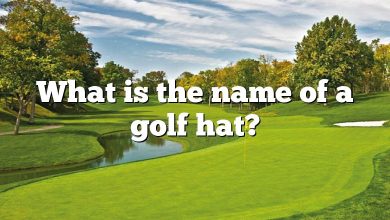What is the name of a golf hat?