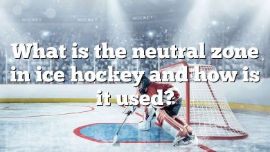 What is the neutral zone in ice hockey and how is it used?