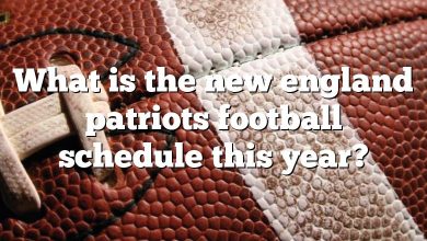 What is the new england patriots football schedule this year?