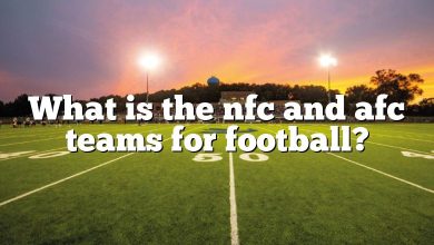 What is the nfc and afc teams for football?