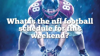 What is the nfl football schedule for this weekend?