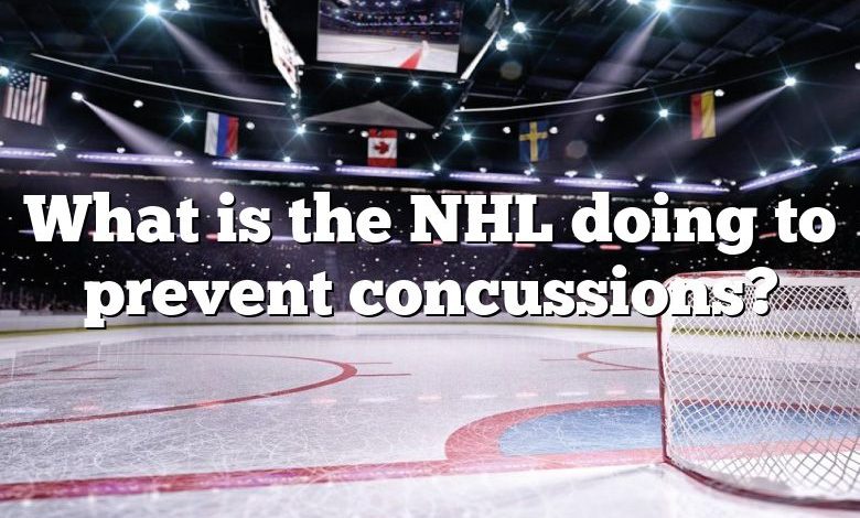 What is the NHL doing to prevent concussions?