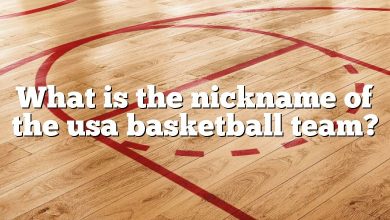 What is the nickname of the usa basketball team?