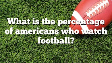What is the percentage of americans who watch football?