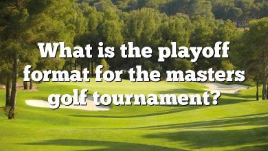 What is the playoff format for the masters golf tournament?