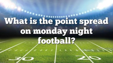 What is the point spread on monday night football?