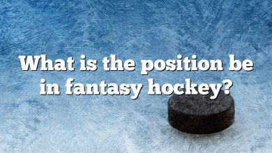 What is the position be in fantasy hockey?